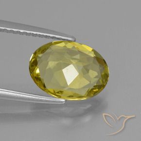 Apatite Gemstone in 10 x 8 mm (calibrated) Size for Sale, Apatite Stone in Medium Yellow Color