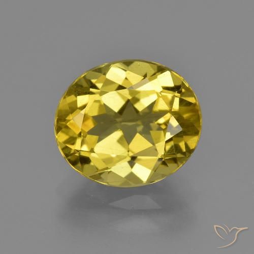 10.3 x 8.9mm Oval Facet Yellow Apatite from Madagascar, Weight of 3.31ct, Natural untreated Gemstone in VS Clarity, 1pc Apatite - Color: Autumn Yellow, Mohs Hardness of 5 - 5, Photo A