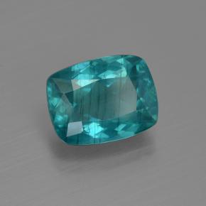 3.61 ct Turquoise Apatite Stone, Natural Apatite in Cushion-Cut Shape for Sale