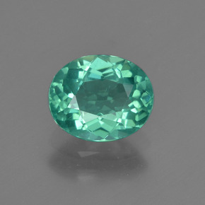 1.45 ct Green Apatite Gemstone, Apatite Gem in Oval Facet Shape for Sale.