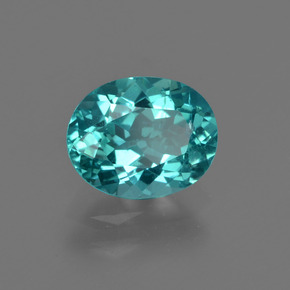 1.44 ct Blue Apatite Stone, Natural Apatite in Oval Facet Shape for Sale