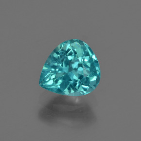 1.07 ct Blue Apatite Gemstone, Apatite Gem in Pear Facet Shape for Sale.