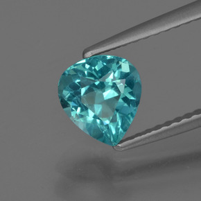 1.07 ct Blue Apatite Stone, Natural Apatite in Pear Facet Shape for Sale