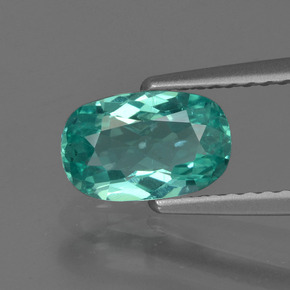 0.98 ct Green Apatite Gemstone, Apatite Gem in Oval Facet Shape for Sale.