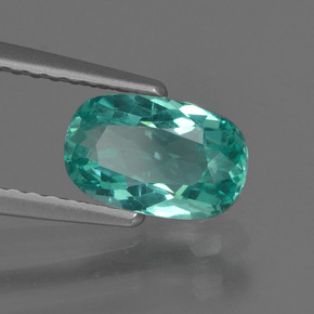 0.98 ct Green Apatite Stone, Natural Apatite in Oval Facet Shape for Sale