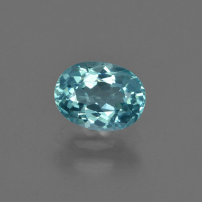 1.00 ct Blue Apatite Gemstone, Apatite Gem in Oval Facet Shape for Sale.