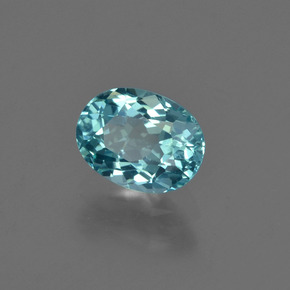 1.00 ct Blue Apatite Stone, Natural Apatite in Oval Facet Shape for Sale
