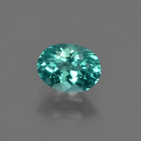 0.97 ct Green Apatite Gemstone, Apatite Gem in Oval Facet Shape for Sale.