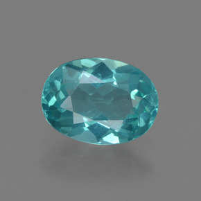 1.12 ct Blue Apatite Gemstone, Apatite Gem in Oval Facet Shape for Sale.