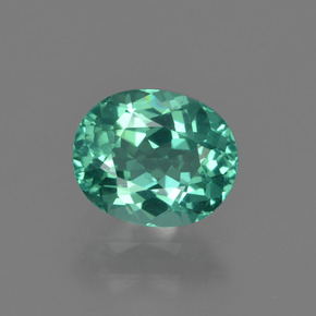 1.12 ct Green Apatite Gemstone, Apatite Gem in Oval Facet Shape for Sale.