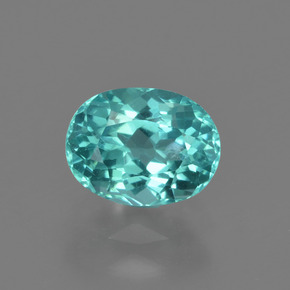 1.11 ct Blue Apatite Gemstone, Apatite Gem in Oval Facet Shape for Sale.