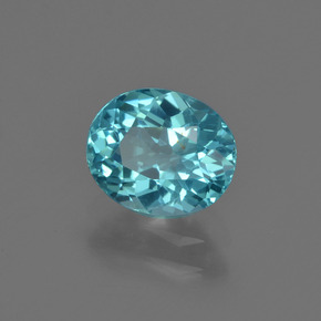 1.27 ct Blue Apatite Stone, Natural Apatite in Oval Facet Shape for Sale