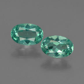 1.00 ct Green Apatite Gemstone, Apatite Gem in Oval Facet Shape for Sale.