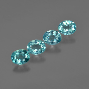 1.54 ct Blue Apatite Stone, Natural Apatite in Oval Facet Shape for Sale