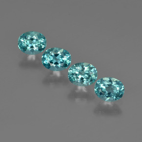 1.73 ct Blue Apatite Gemstone, Apatite Gem in Oval Facet Shape for Sale.