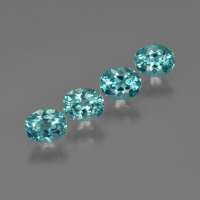 1.73 ct Blue Apatite Stone, Natural Apatite in Oval Facet Shape for Sale