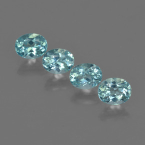 1.76 ct Blue Apatite Gemstone, Apatite Gem in Oval Facet Shape for Sale.