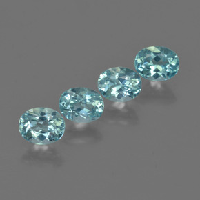 1.76 ct Blue Apatite Stone, Natural Apatite in Oval Facet Shape for Sale