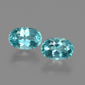1.14 ct Blue Apatite Gemstone, Apatite Gem in Oval Facet Shape for Sale.