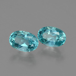 1.14 ct Blue Apatite Stone, Natural Apatite in Oval Facet Shape for Sale