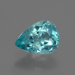 1.11 ct Blue Apatite Gemstone, Apatite Gem in Pear Facet Shape for Sale.