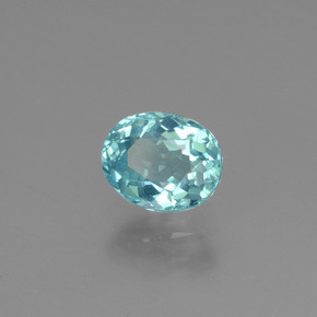 1.09 ct Turquoise Apatite Stone, Natural Apatite in Oval Facet Shape for Sale