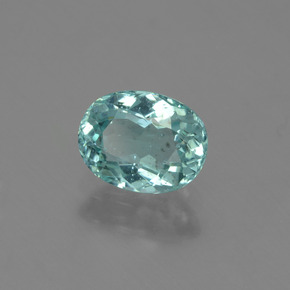 1.02 ct Turquoise Apatite Stone, Natural Apatite in Oval Facet Shape for Sale
