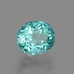 1.39 ct Blue Apatite Stone, Natural Apatite in Oval Facet Shape for Sale