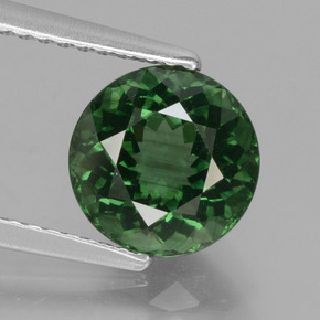 2.31 ct Green Apatite Gemstone, Apatite Gem in Round Facet Shape for Sale.