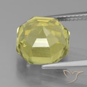 Apatite Gemstone in 10.6 x 10.4 mm Size for Sale, Apatite Stone in Light Yellow Color