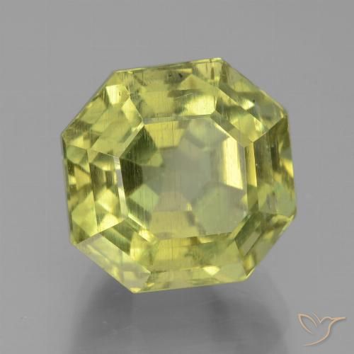8.29ct Natural Lemon Yellow Apatite, Emerald Cut, VS