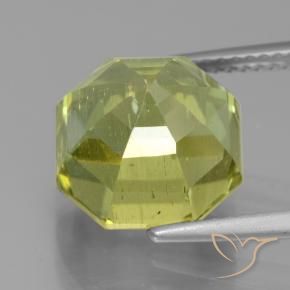 Apatite Gemstone in 12 x 12 mm (calibrated) Size for Sale, Apatite Stone in Lemon Yellow Color