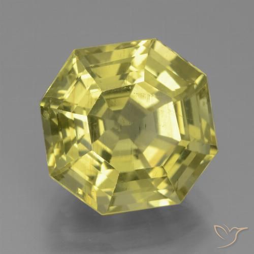 7.08ct Natural Light Corn Yellow Apatite, Emerald Cut, VS