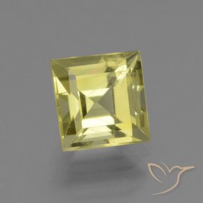 2.95 ct Yellow Apatite Stone, Natural Apatite in Square Facet Shape for Sale