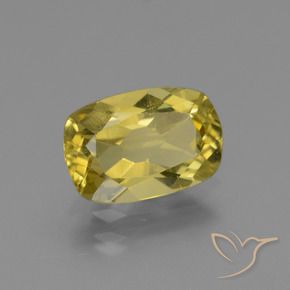 2.01 ct Yellow Apatite Stone, Natural Apatite in Cushion-Cut Shape for Sale