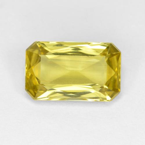 2.45 ct Yellow Apatite Gemstone, Apatite Gem in Octagon / Scissor Cut Shape for Sale.