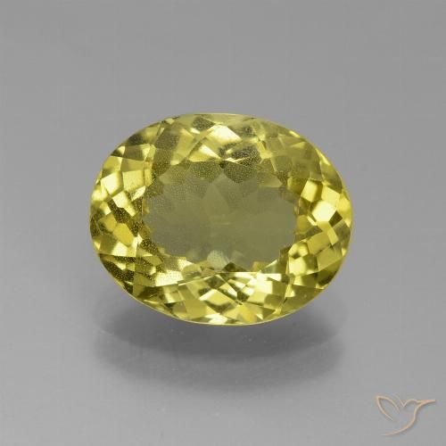 2.86ct Natural Medium Yellow Apatite, Oval, VS