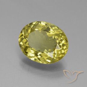 2.86 ct Yellow Apatite Stone, Natural Apatite in Oval Facet Shape for Sale