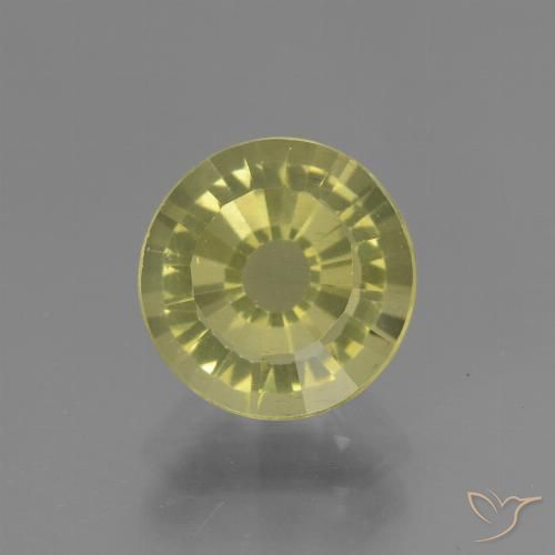 Apatite Jaune round facet 2,14 ct de Madagascar, dimension 8mm, pierre gemme naturelle Non traité, pureté vvs-vs, 1 pièce Apatite de couleur Jaune moyen-léger, dureté Mohs de 5 à 5, Photo A
