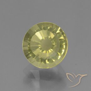 2.14 ct Yellow Apatite Stone, Natural Apatite in Round Facet Shape for Sale