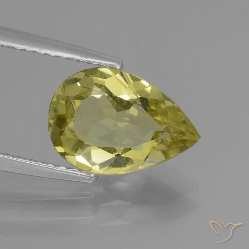 2.19ct Pear Facet Green Apatite from Madagascar, Dimension 11.1 x 7.7mm, VVS Clarity, Natural untreated gemstone, 1pc Apatite in Warm Forest Green Color, Mohs Hardness of 5 - 5, Photo A