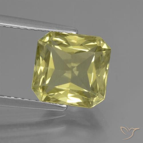 3.73ct Natural Greenish Yellow Apatite, Emerald Cut, VVS-VS