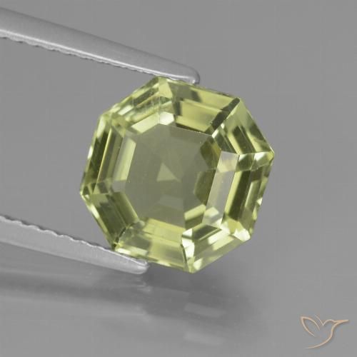 3.16 ct Green Apatite, 9 x 9 mm Asscher Cut From Madagascar, Photo A
