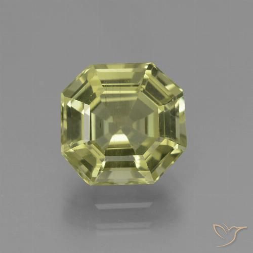 2.83 ct Green Apatite, 8.8 x 8.5 mm Asscher Cut From Madagascar, Photo A