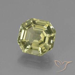 2.83 ct Green Apatite Stone, Natural Apatite in Asscher Cut Shape for Sale
