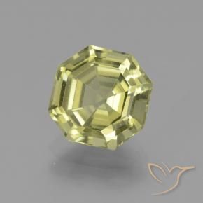 2.73 ct Yellow Apatite Stone, Natural Apatite in Asscher Cut Shape for Sale