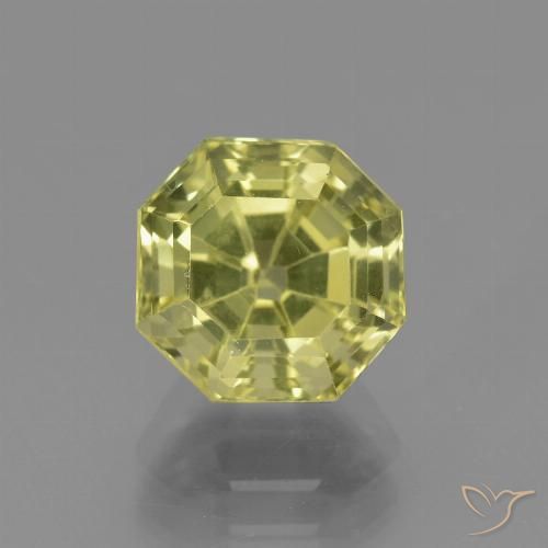 3.42ct Natural Greenish Yellow Apatite, Emerald Cut, VS