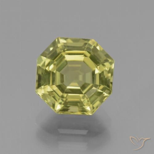 3.32ct Natural Medium Yellow Apatite, Emerald Cut, VVS-VS