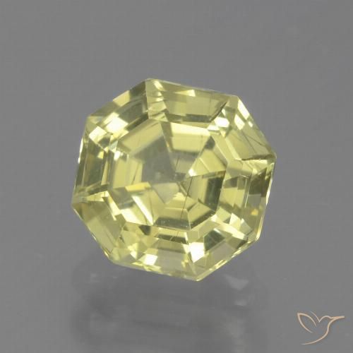 1.63ct Natural Lemon Yellow Apatite, Emerald Cut, VS