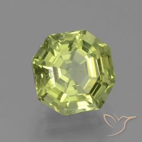 1.94 ct Yellow Apatite Stone, Natural Apatite in Asscher Cut Shape for Sale